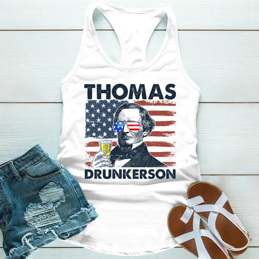 Thomas Drunkerson 4th of July Unisex Tank Top – Founding Father Tee