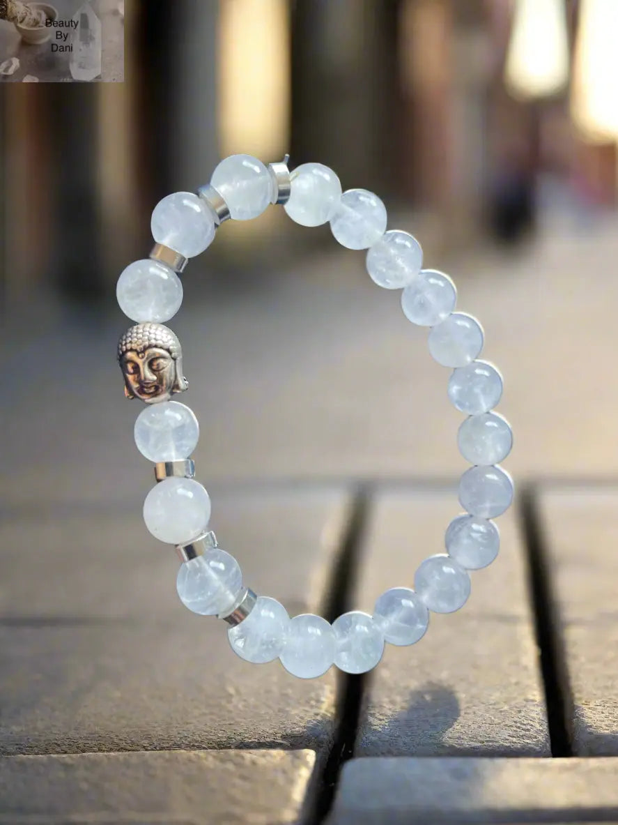 Rose Quartz 8mm Buddha Bracelet