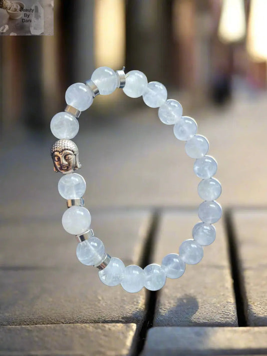 Rose Quartz 8mm Buddha Bracelet