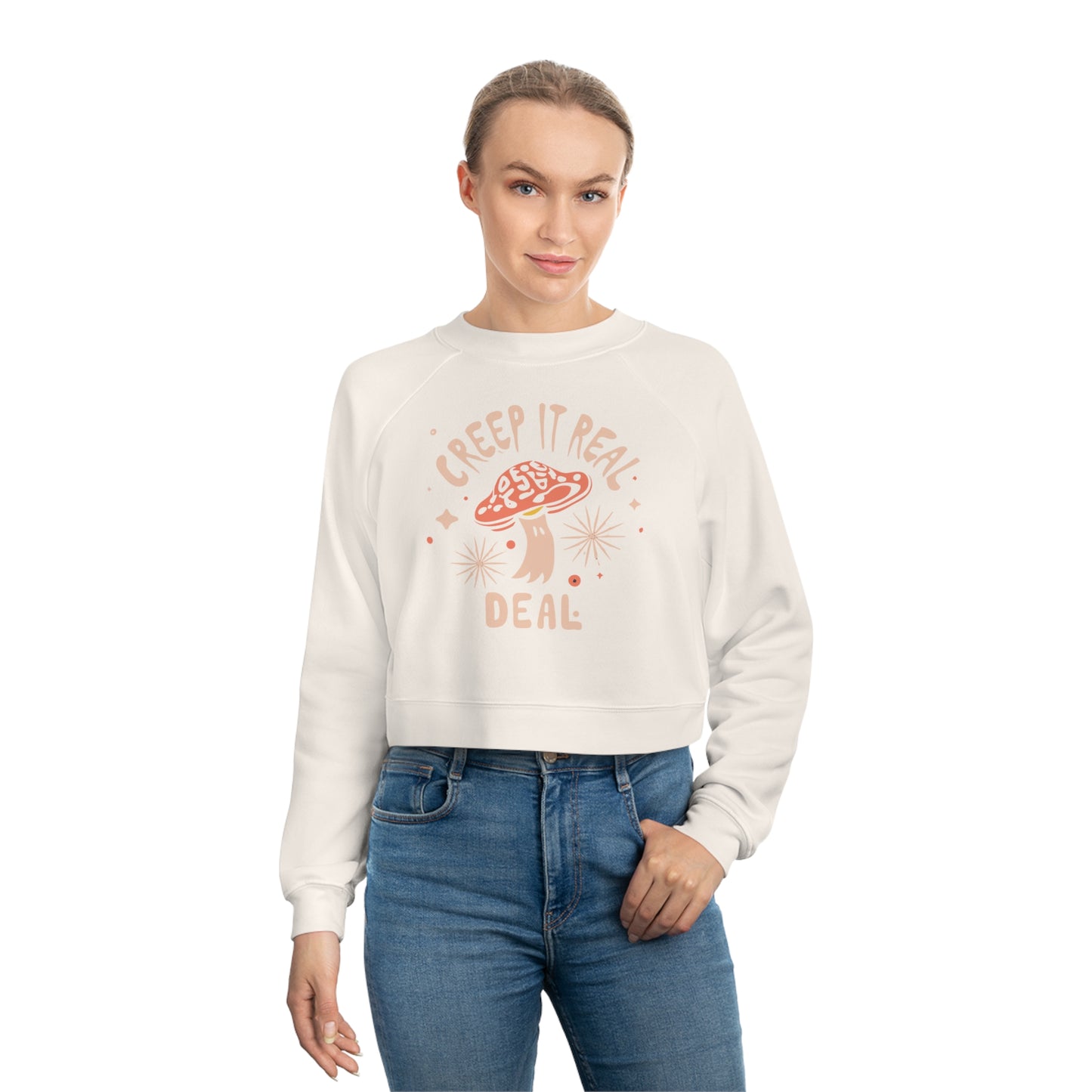 Creep It Real Deal Halloween Sweatshirt, Unique Mushroom Costume & Spooky Season Halloween Sweatshirt