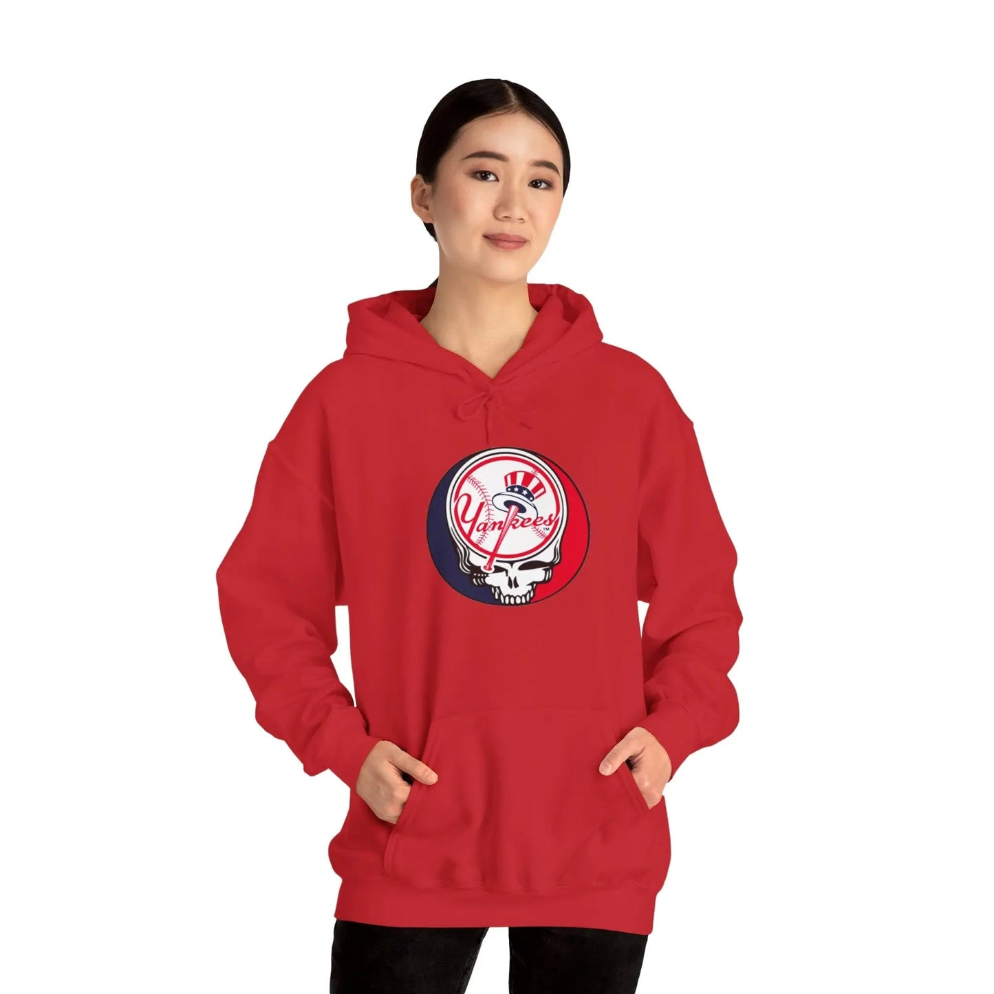 Grateful Dead Unisex Heavy Blend Hoodie MLB The Ballpark Collection New York Baseball Edition