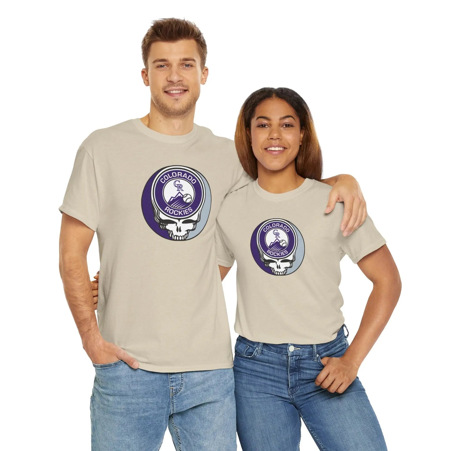 Colorado Rockies Grateful Dead Steal Your Face Baseball Tee