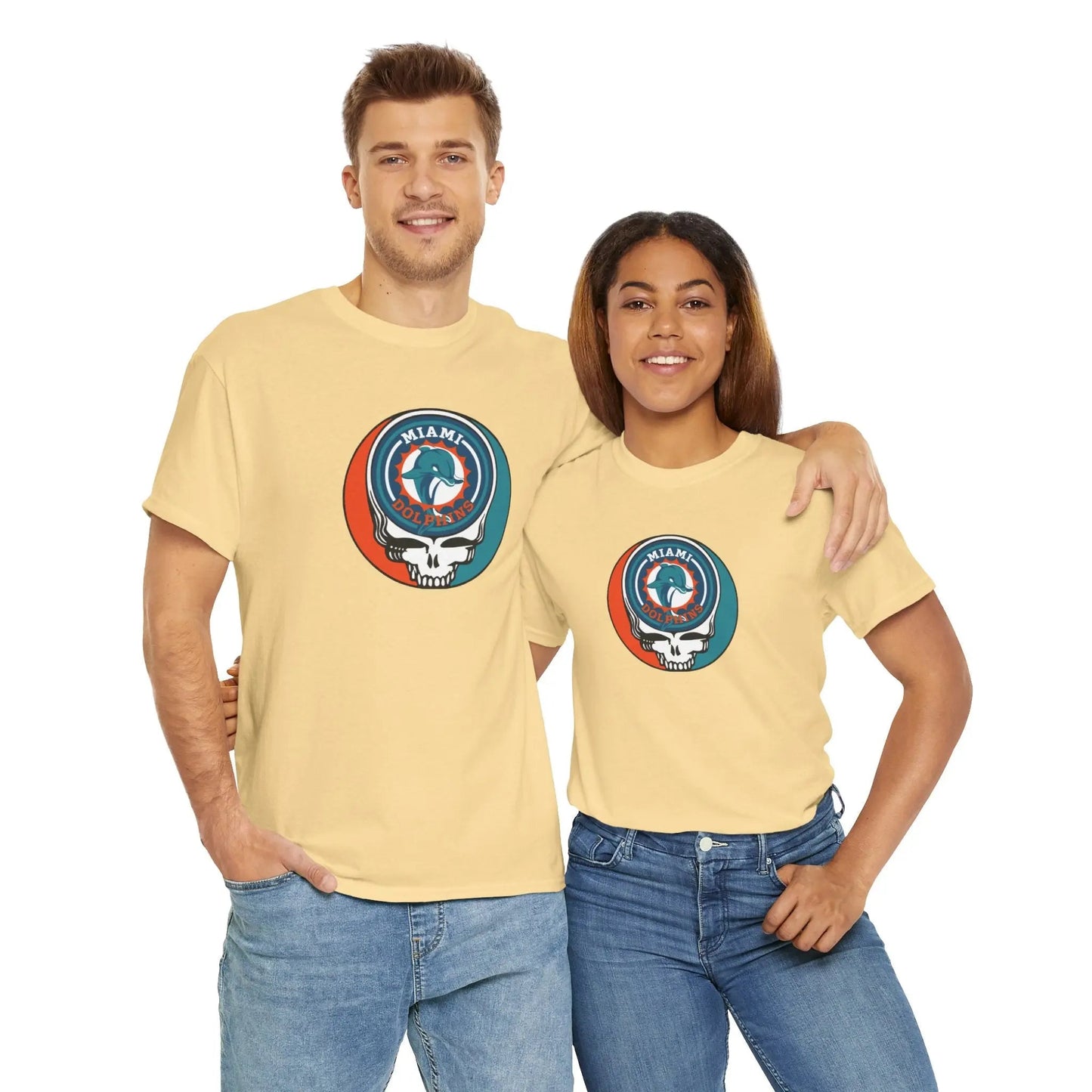 Miami Dolphins Steal Your Face T-Shirt Grateful Dead The Gridiron Collection