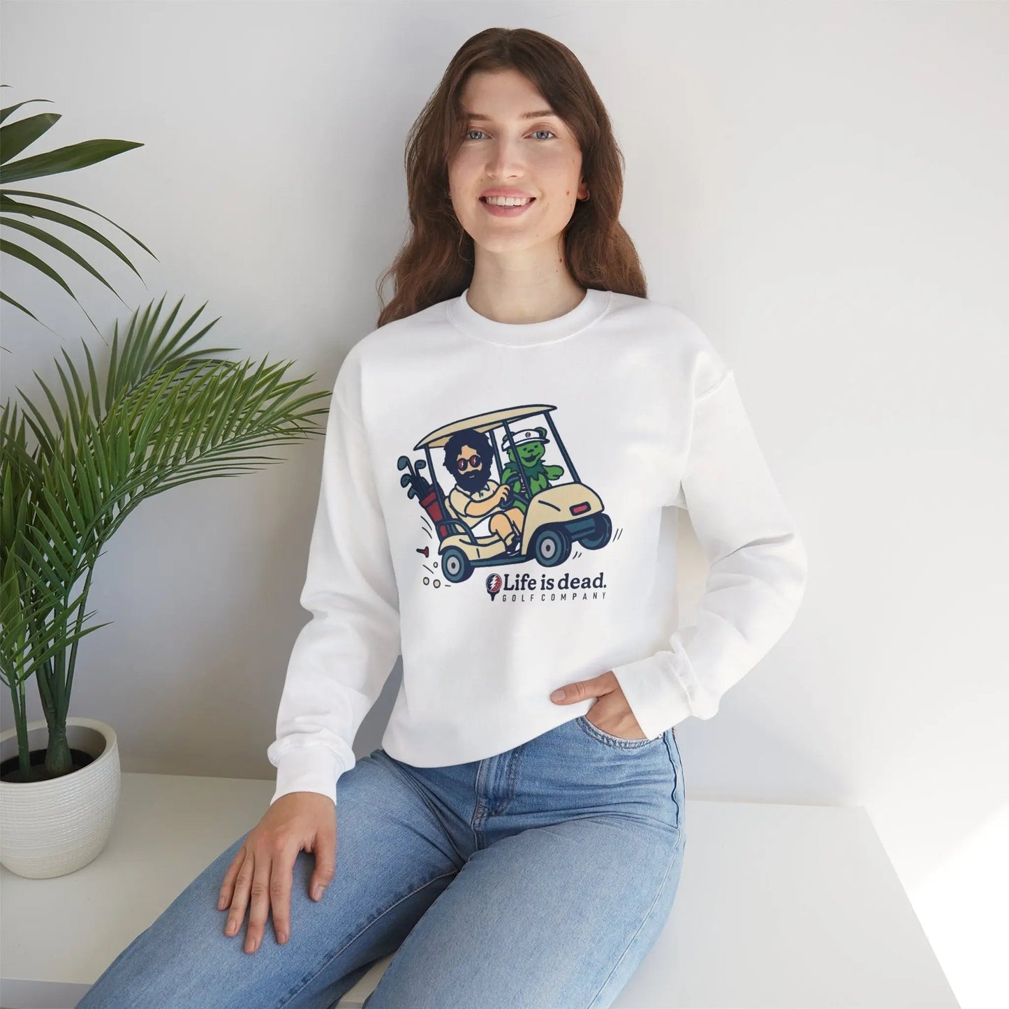 Life is dead. Crewneck Sweatshirt Unisex Heavy Blend Crewneck Sweatshirt Gildan
