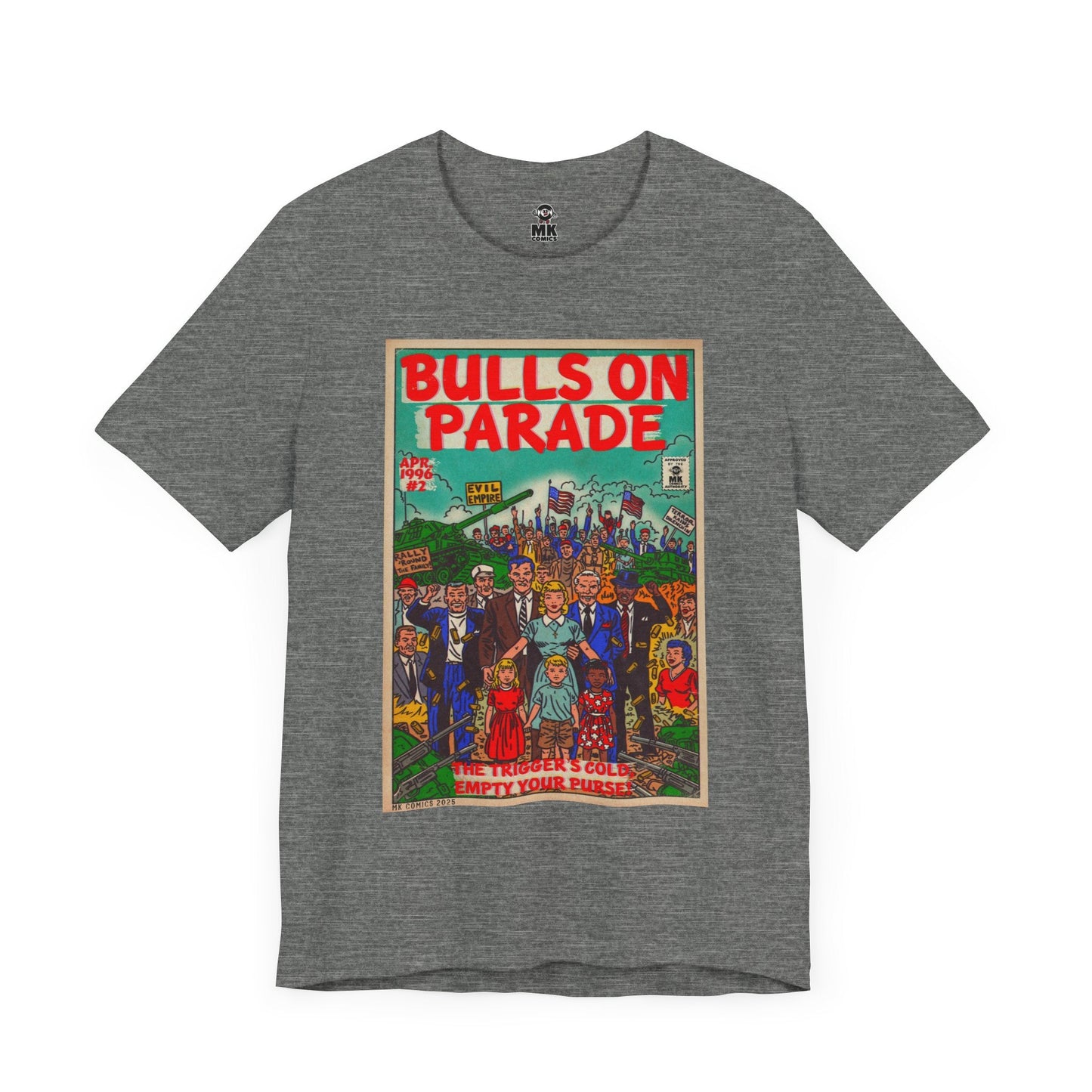 Jersey Short Sleeve Tee Lightweight Airlume Cotton Bulls Parade Bella+Canvas