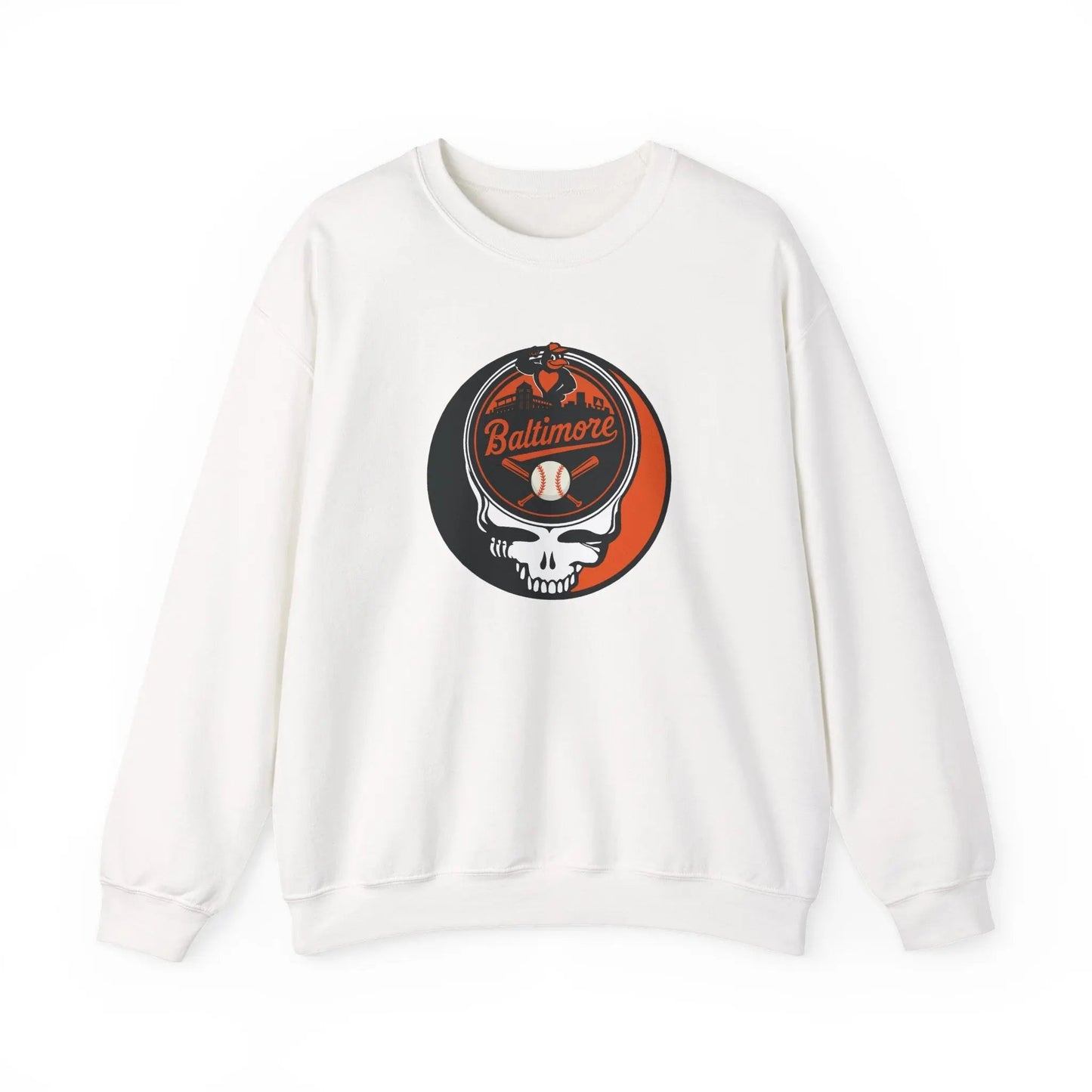 Grateful Dead Stealie Baltimore Baseball Edition Crewneck Sweatshirt MLB