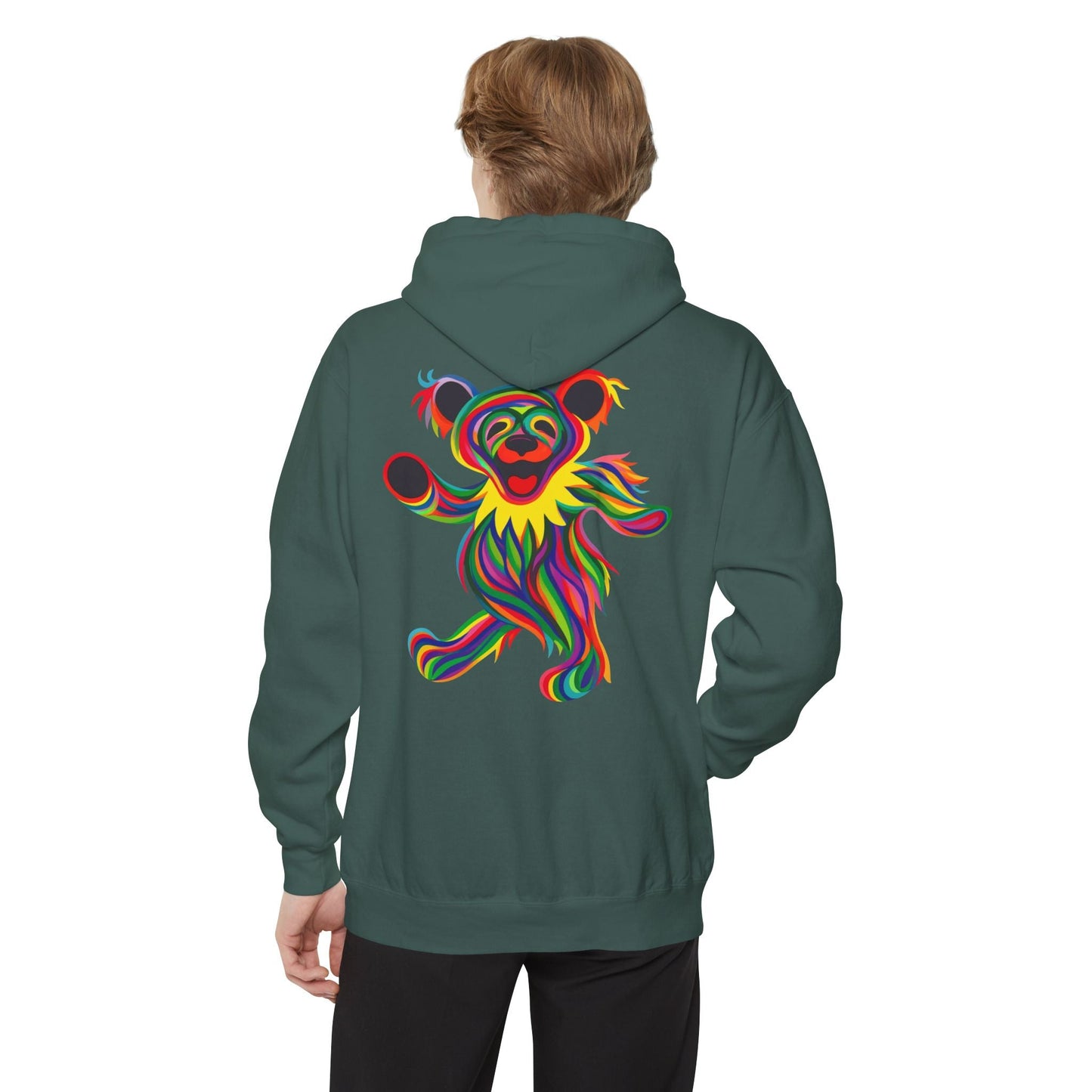 Tie-Dye Two-Sided Unisex Garment-Dyed Hoodie Bear Vineyard Collection
