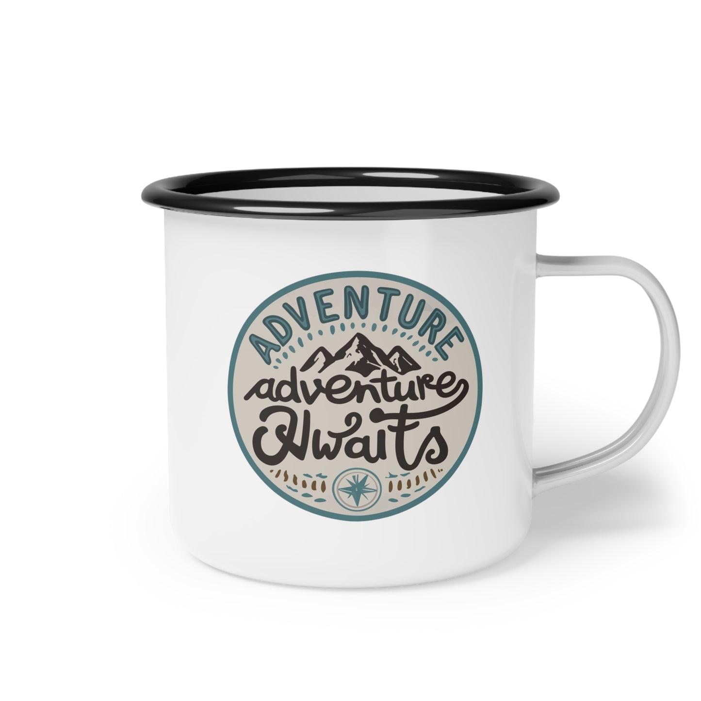 Enamel Camp Cup - Unique Adventure Awaits Travel Mug