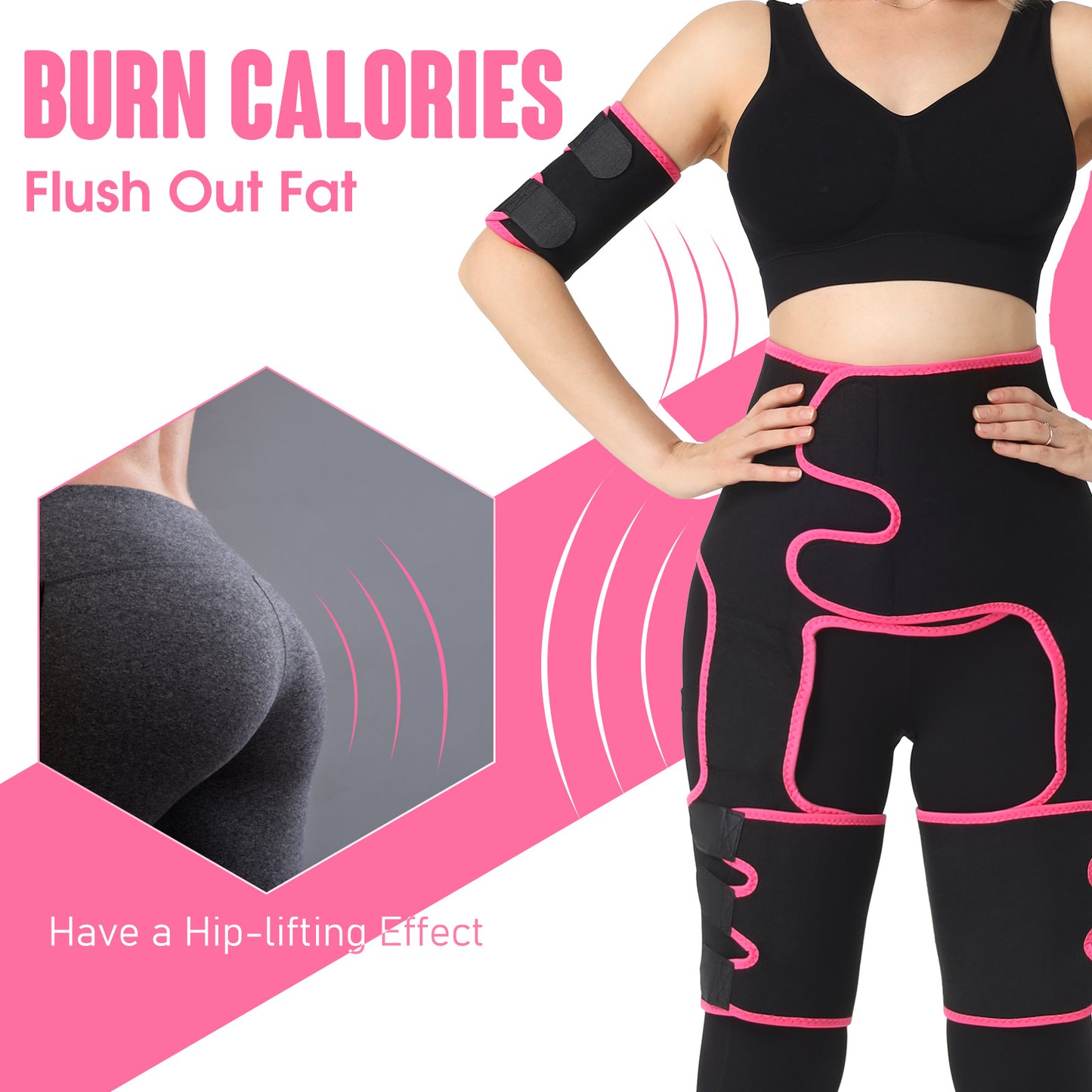Fitness Belt Spandex Waist Belt Arm Belt Thigh Belt Shaping Waist Training Sports and Fitness