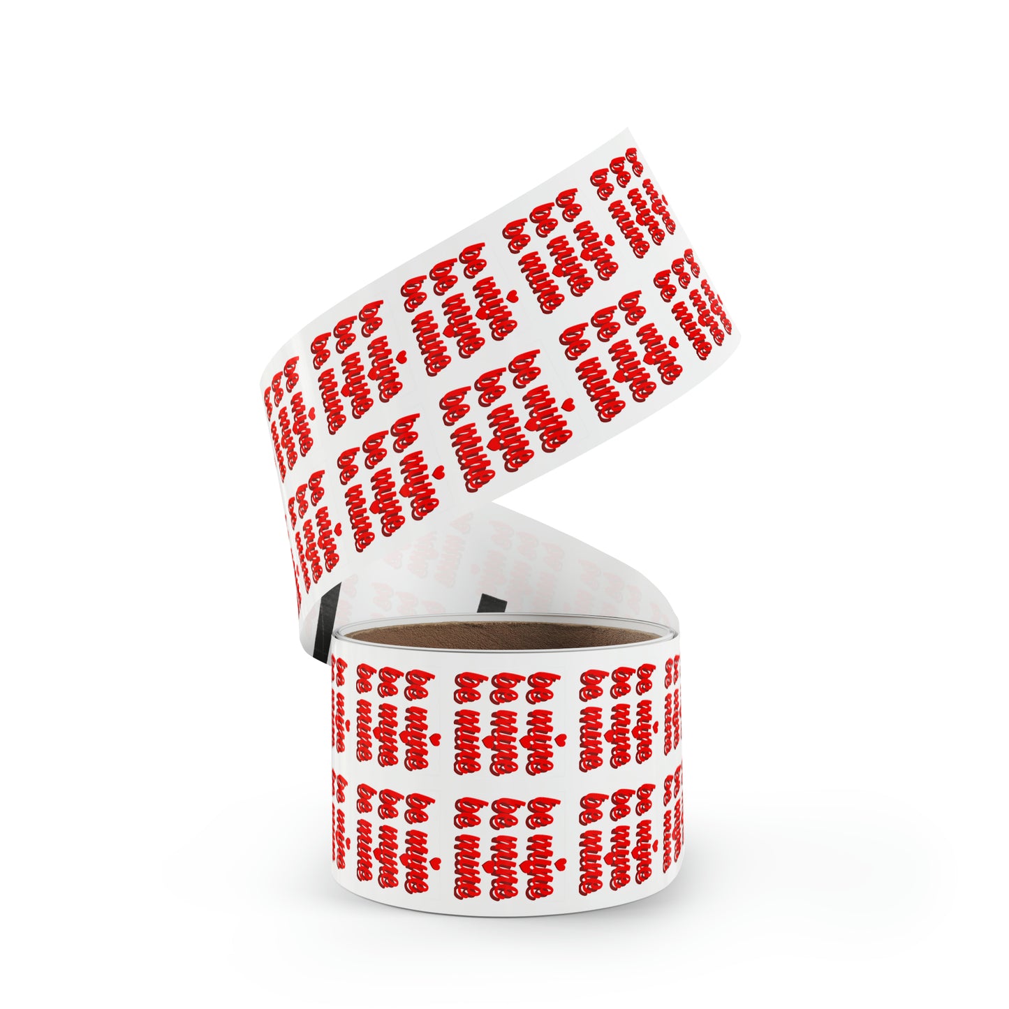 Valentine's day Be mine Square Sticker Label Roll