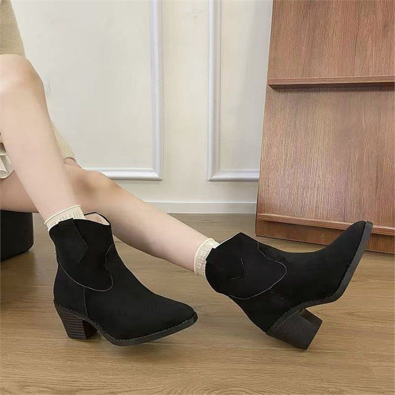 Retro Sock Cuff Stylish Ankle Booties Women’s Stepique