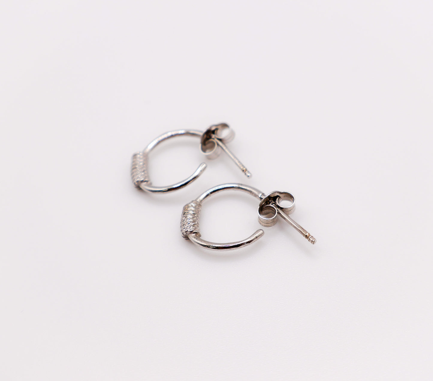 Sterling Silver Mini Hoop Earrings Italian Made