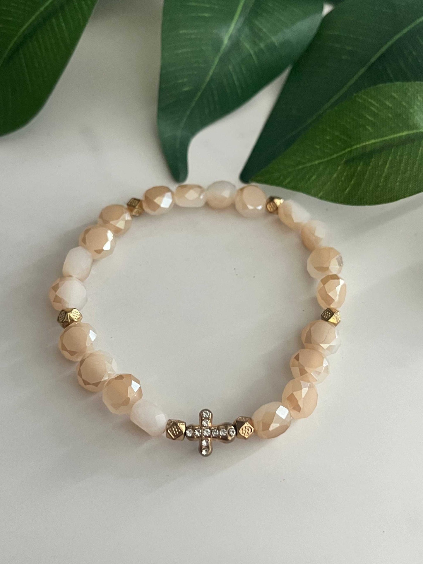 Faith-Inspired Cross Bead Bracelet Collection Jewelry