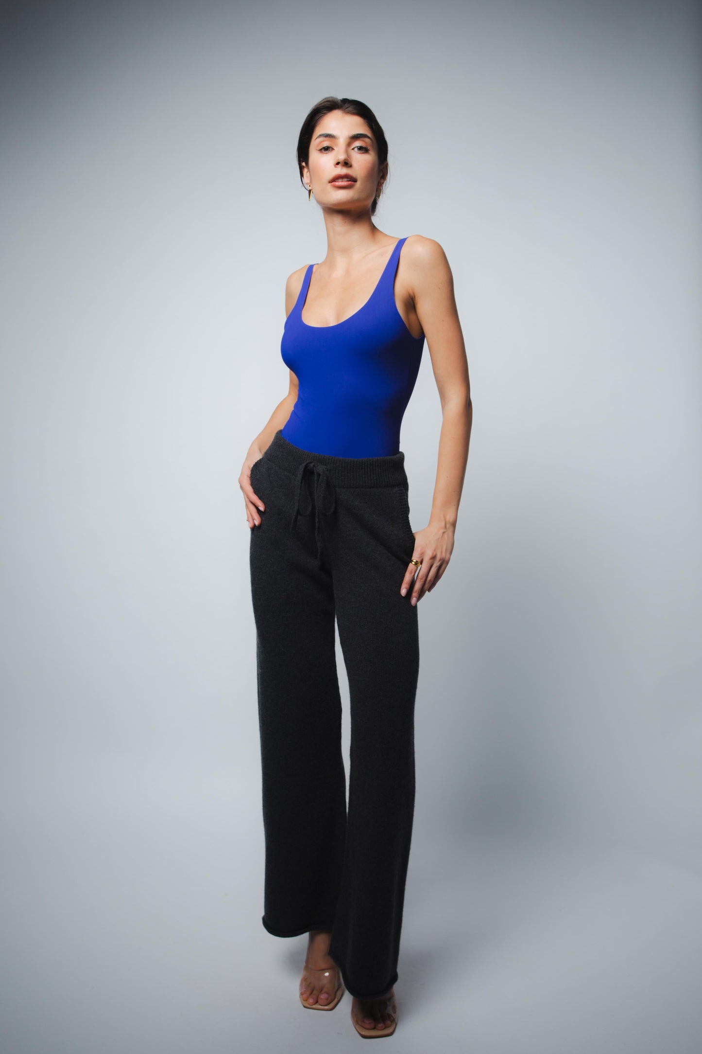 LOLA MICROJERSEY TANK BODYSUIT MIDNIGHT