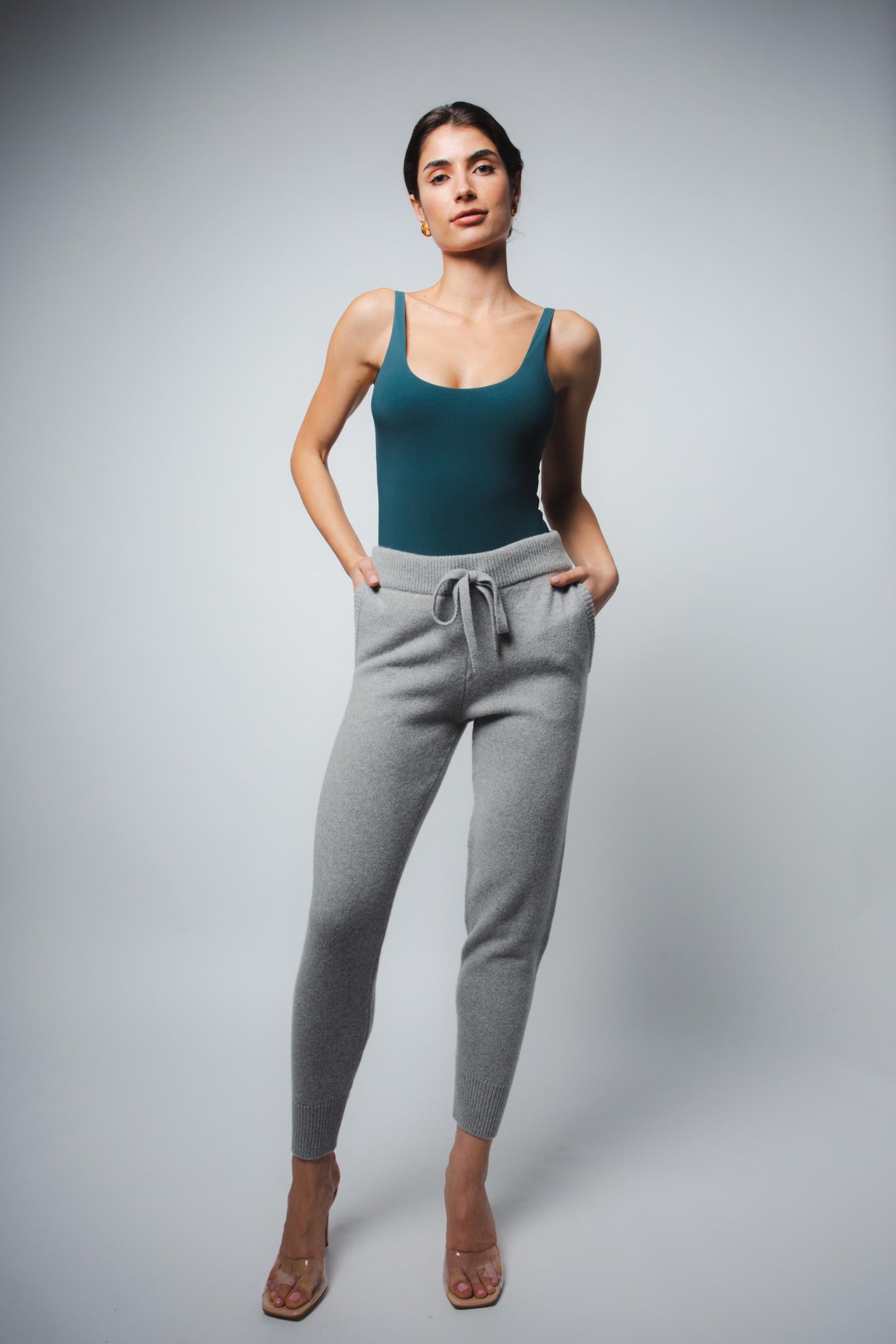 LOLA MICROJERSEY TANK BODYSUIT FERN