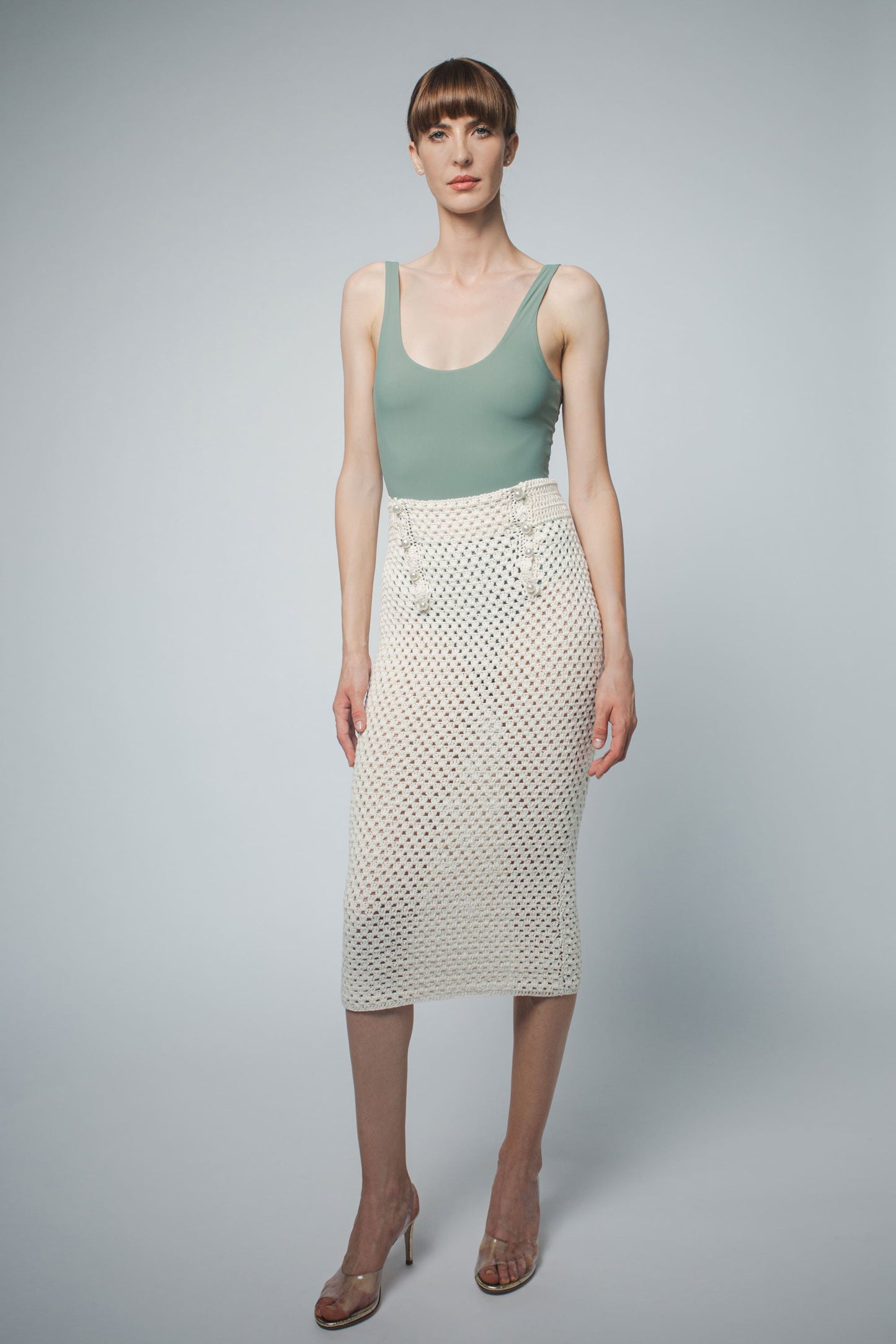 LOLA TANK BODYSUIT IN SAGE