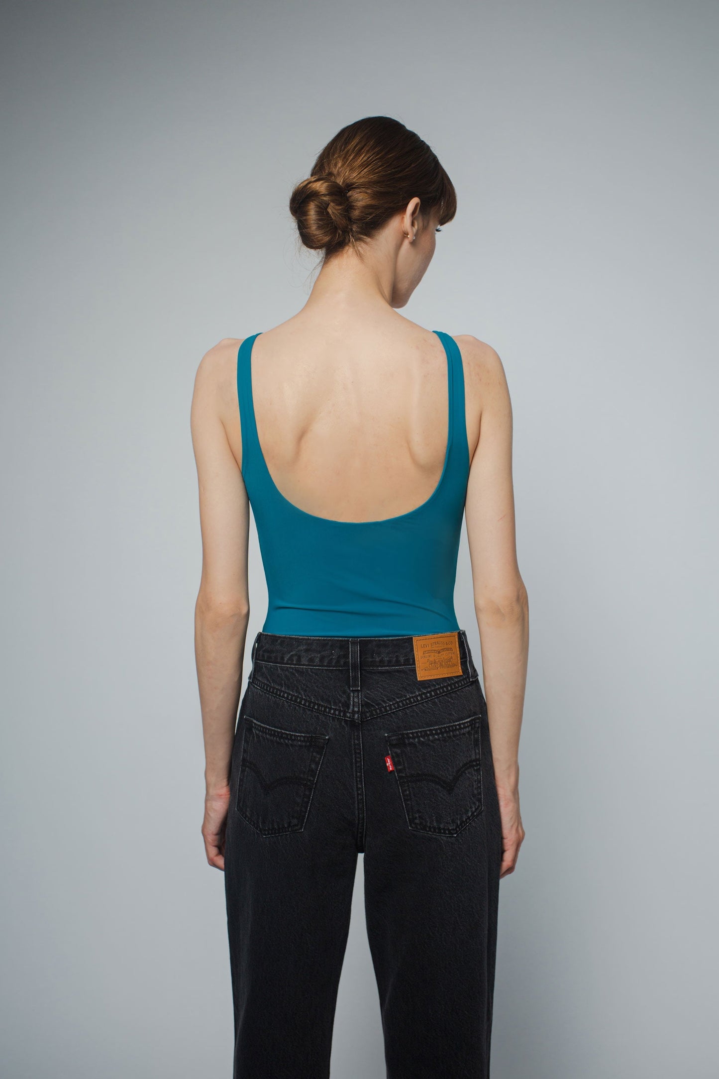 LOLA TANK BODYSUIT IN DEEP OCEAN