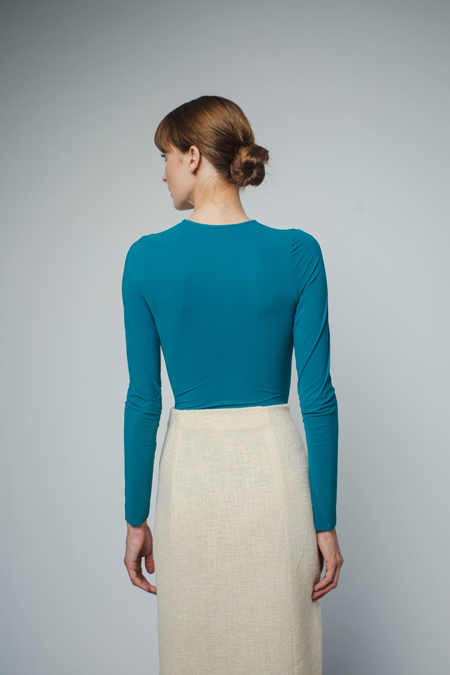 NOVA V-NECK BODYSUIT DEEP OCEAN