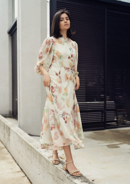Floral Wrap Nursing Friendly Dress for Moms Unique Boutique