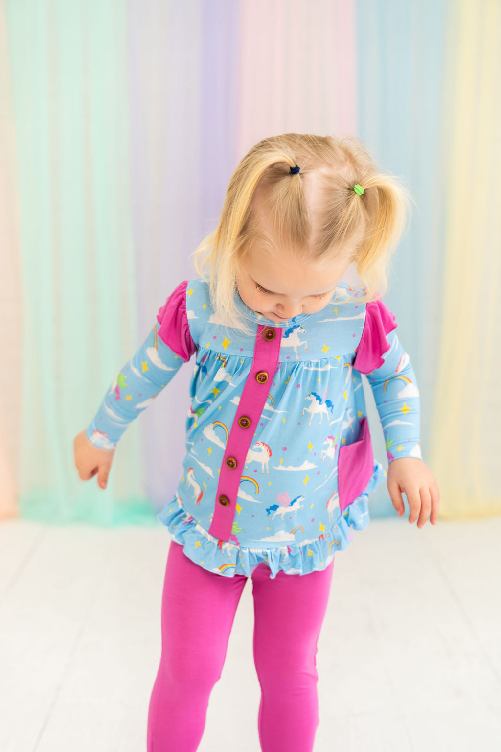 Sage Bamboo Long Sleeve Peplum Set Laree + Co.