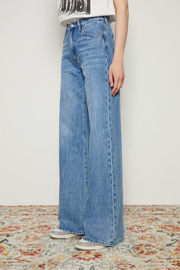 Melissa Slouch Boot High-Rise Wide-Leg Denim Jeans