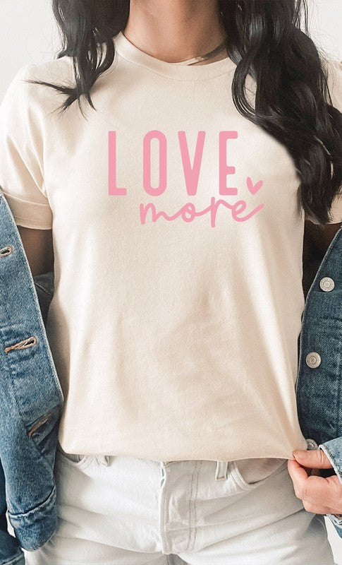 Love More Heart Graphic Tee