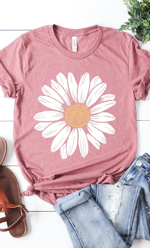 Daisy Graphic Cotton Blend T-Shirt