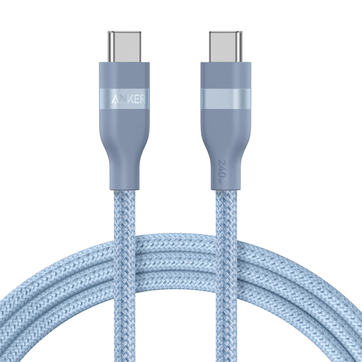 Anker 240W Upcycled-Braided USB-C to USB-C Cable (3 ft / 6 ft)