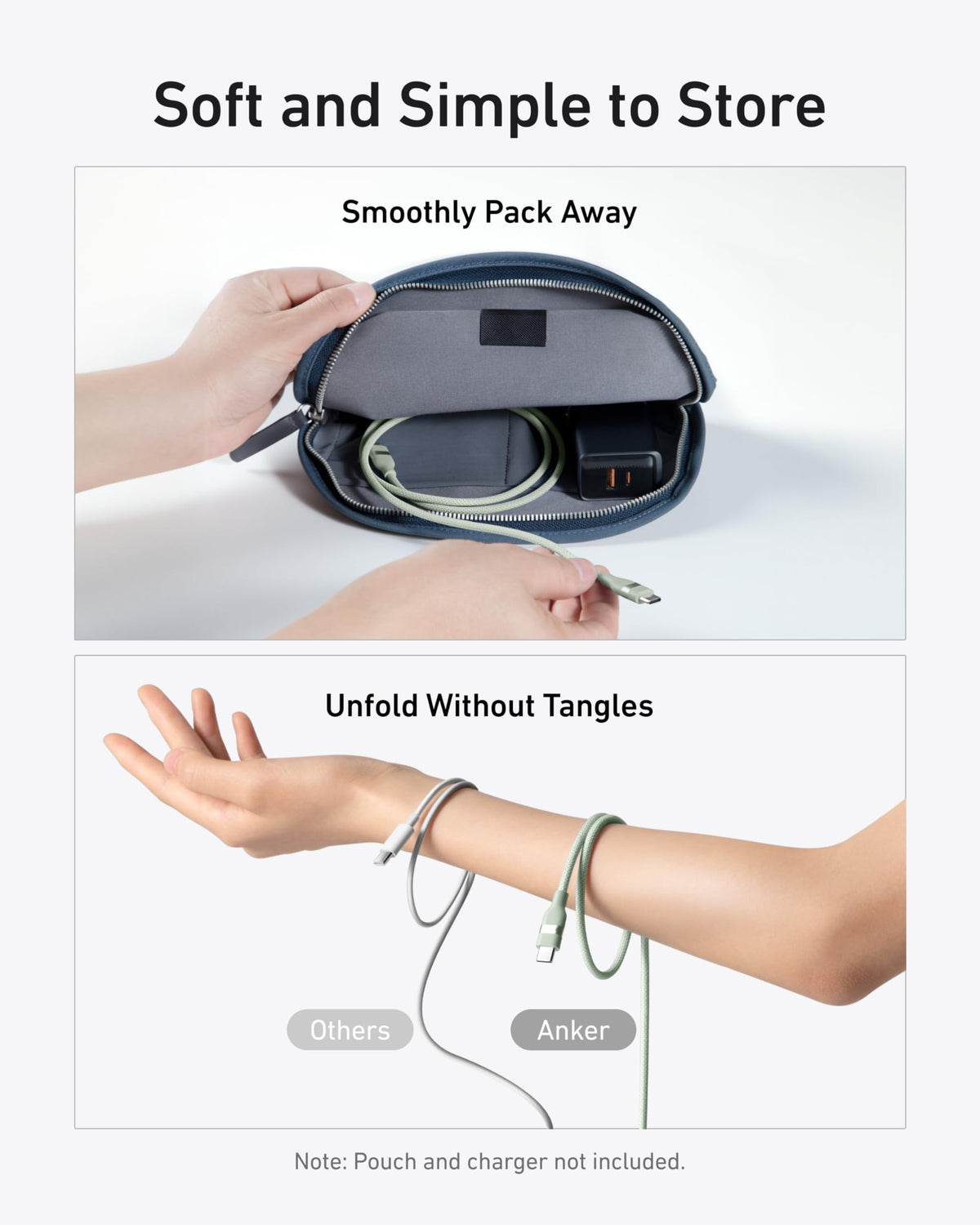 Anker 240W Upcycled-Braided USB-C to USB-C Cable (3 ft / 6 ft)