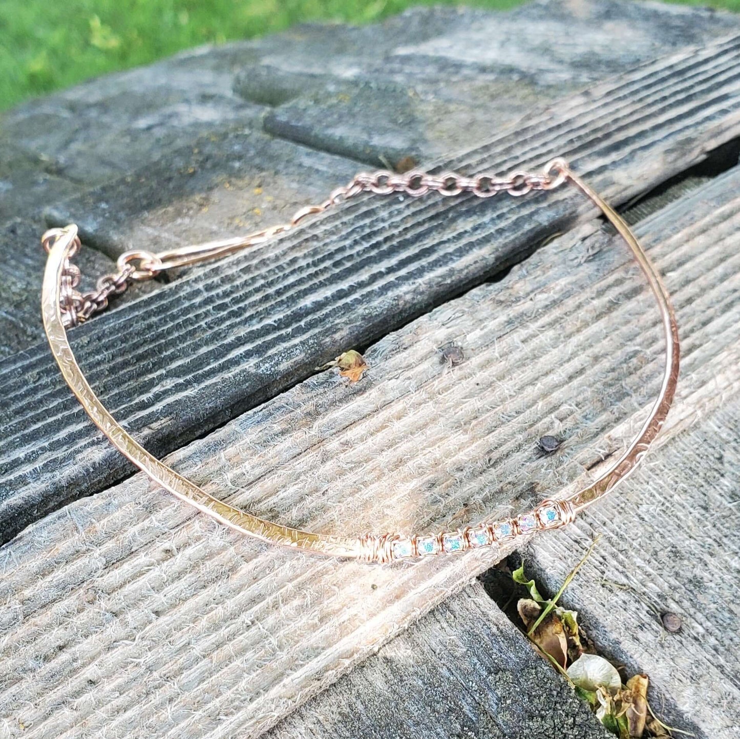 Copper Crystal 7th Anniversary Handmade Choker Alexa Martha