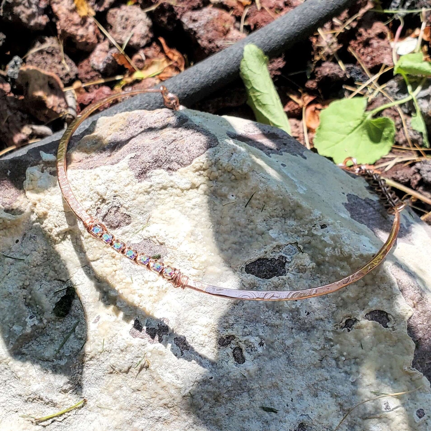 Copper Crystal 7th Anniversary Handmade Choker Alexa Martha