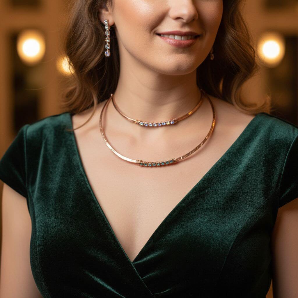 Copper Crystal 7th Anniversary Handmade Choker Alexa Martha