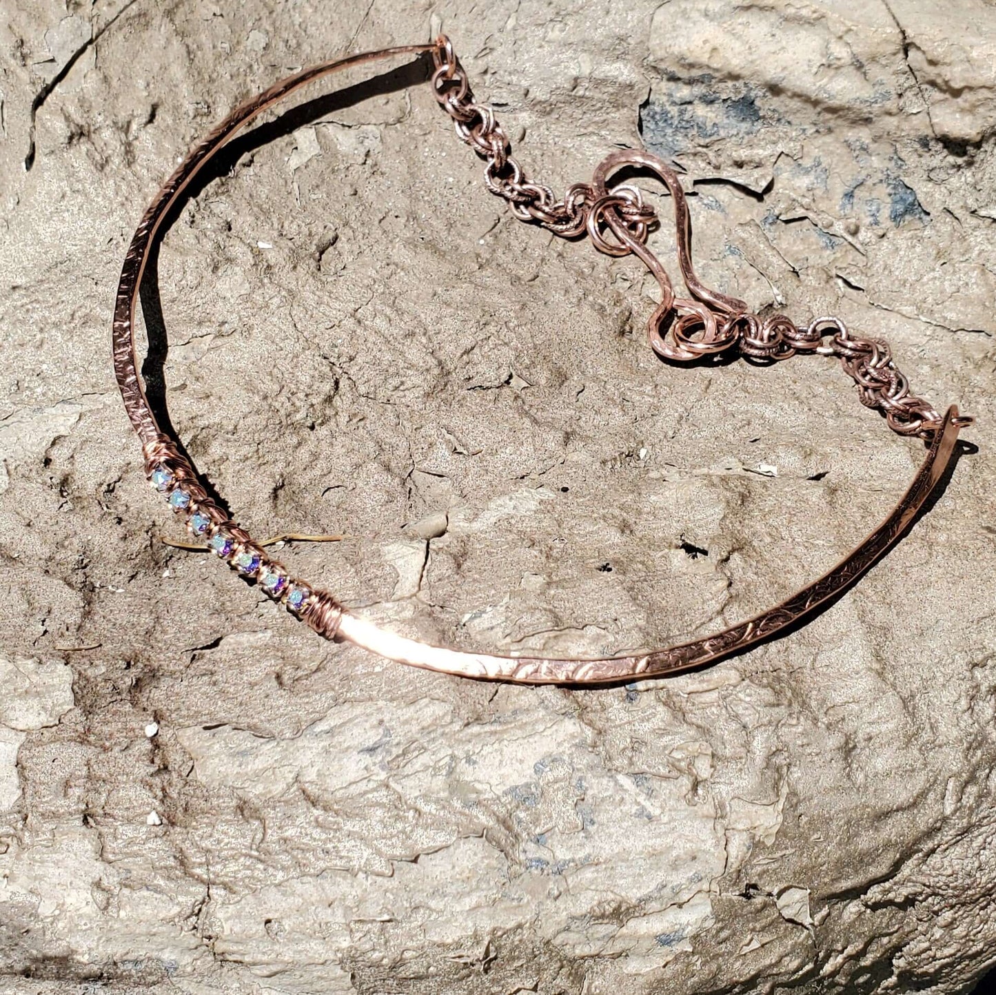 Copper Crystal 7th Anniversary Handmade Choker Alexa Martha