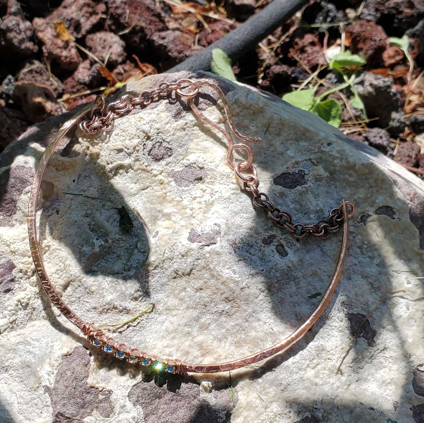 Copper Crystal 7th Anniversary Handmade Choker Alexa Martha