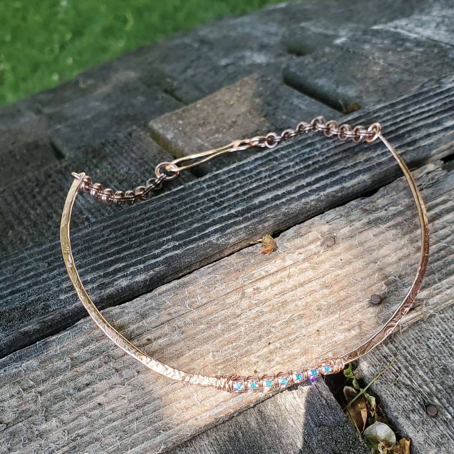 Copper Crystal 7th Anniversary Handmade Choker Alexa Martha