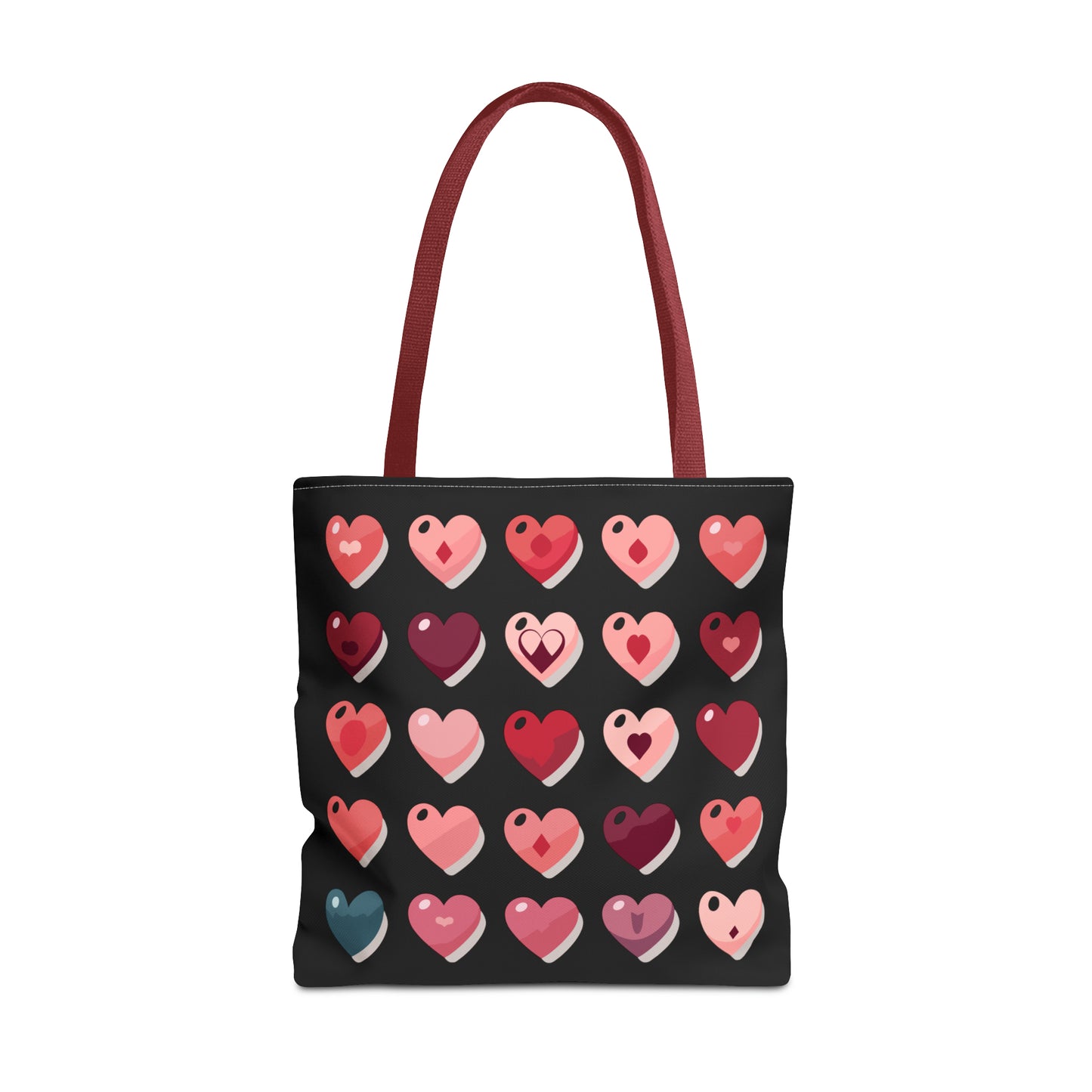 Valentine's black Tote Bag (AOP)