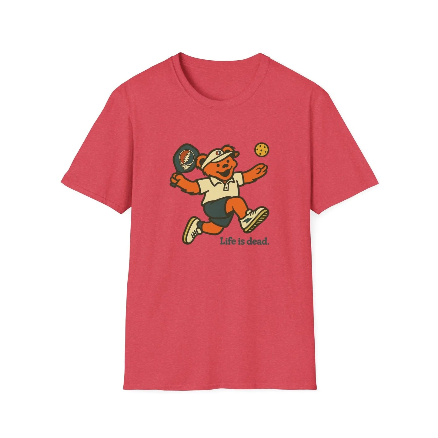 Pickleball Bear - Life is dead. Grateful Dead TShirt