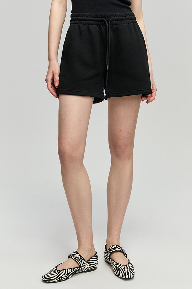 Breeze Cotton Shorts Covered Elastic Waist Drawstring HJ702