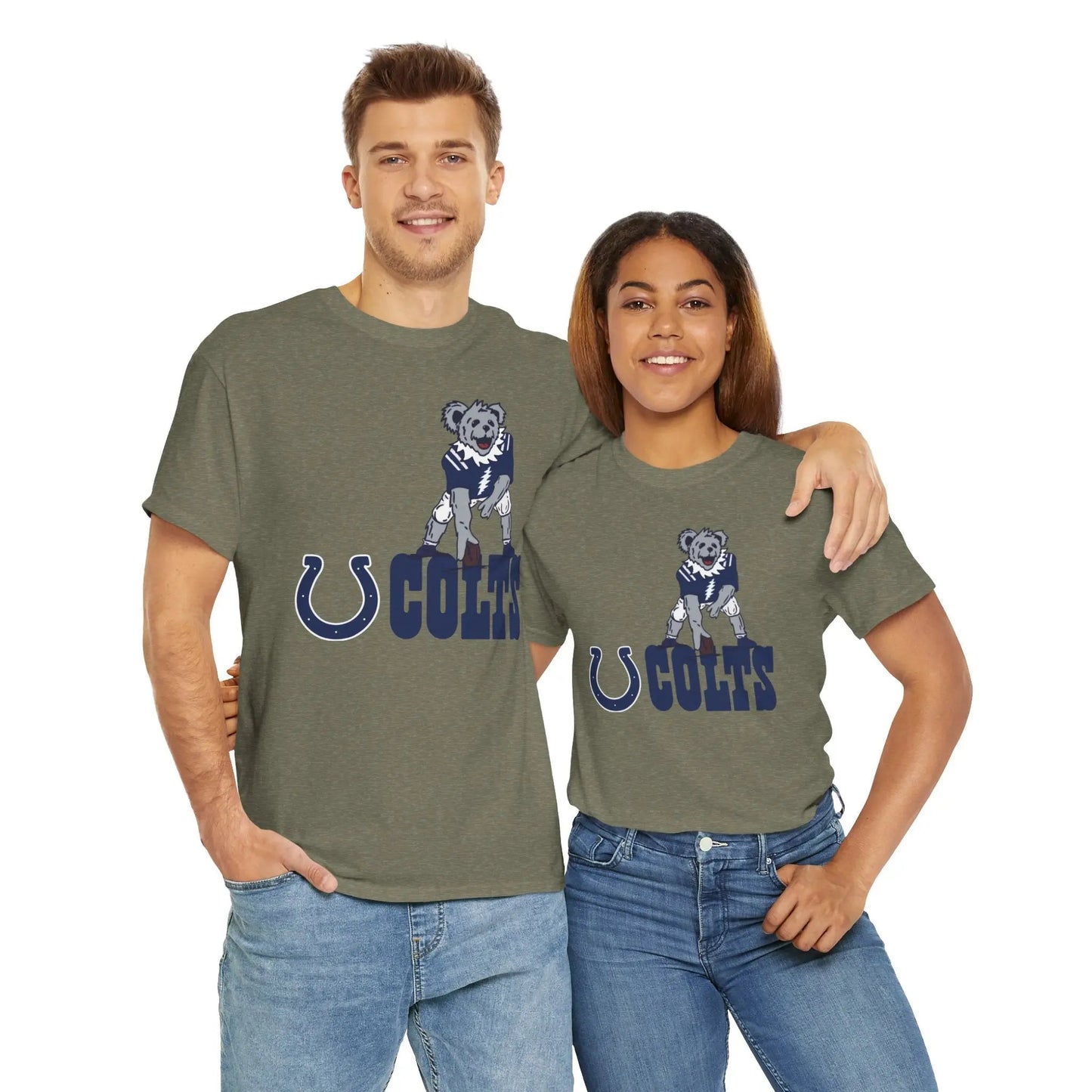 Indianapolis Colts Dancing Bear Grateful Dead T-Shirt The Gridiron Collection