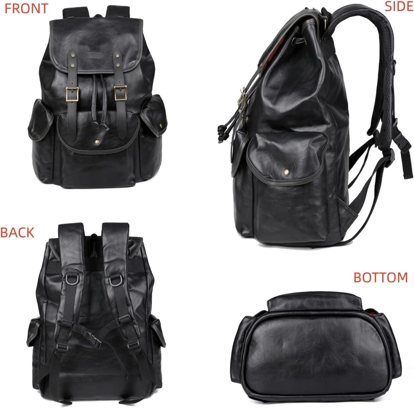 Vegan Leather 15.6″ Laptop Backpack FR Fashion Co.