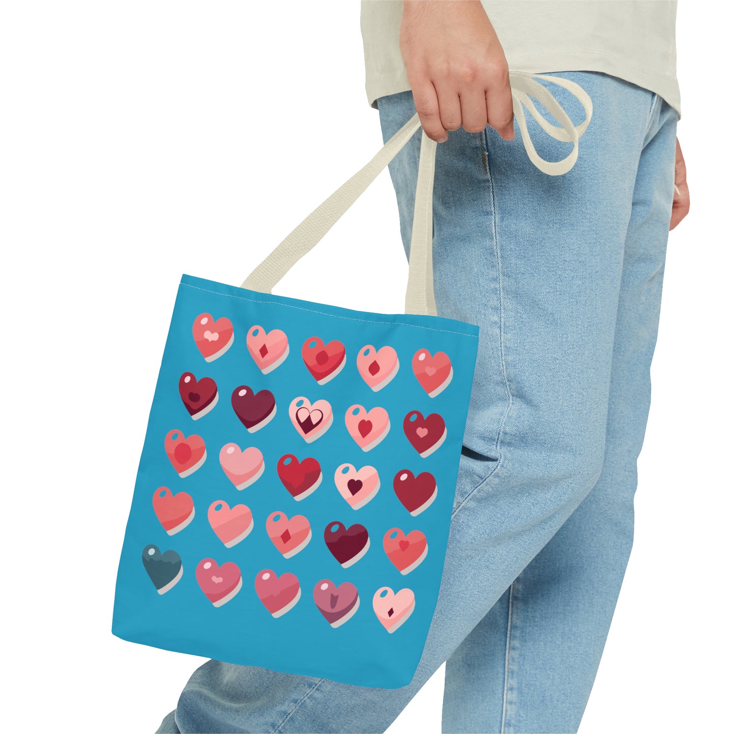Valentine's Turquoise Tote Bag (AOP)