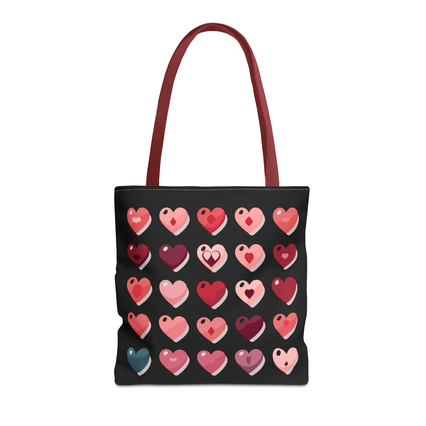 Valentine's black Tote Bag (AOP)