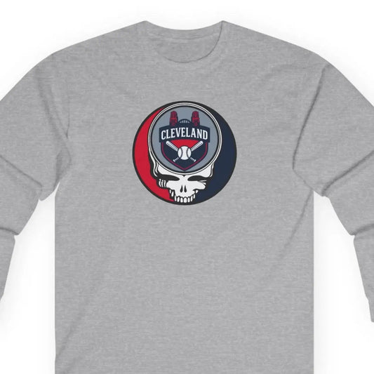 Ultra-Cotton Classic Stealie Long Sleeve Tee Cleveland Baseball Edition MLB
