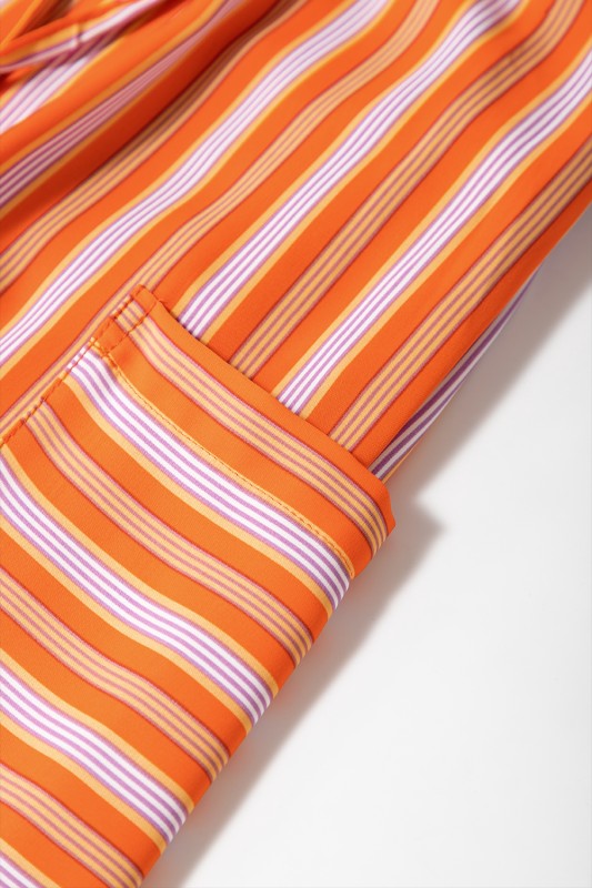 Striped Cropped Palazzo Pocketed Pants