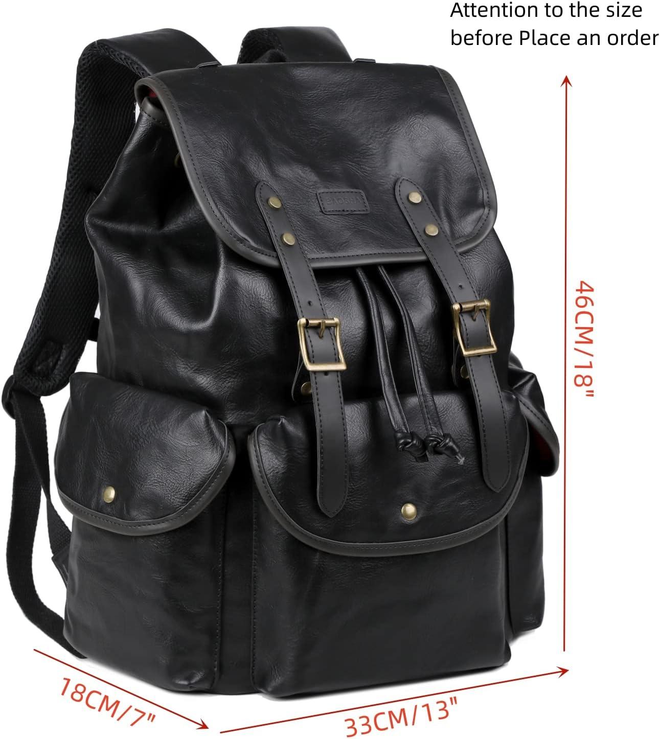 Vegan Leather 15.6″ Laptop Backpack FR Fashion Co.