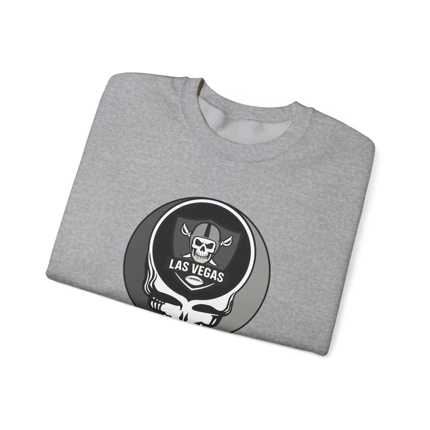 Grateful Dead Stealie Crewneck Sweatshirt Heavy Blend Las Vegas Raiders NFL