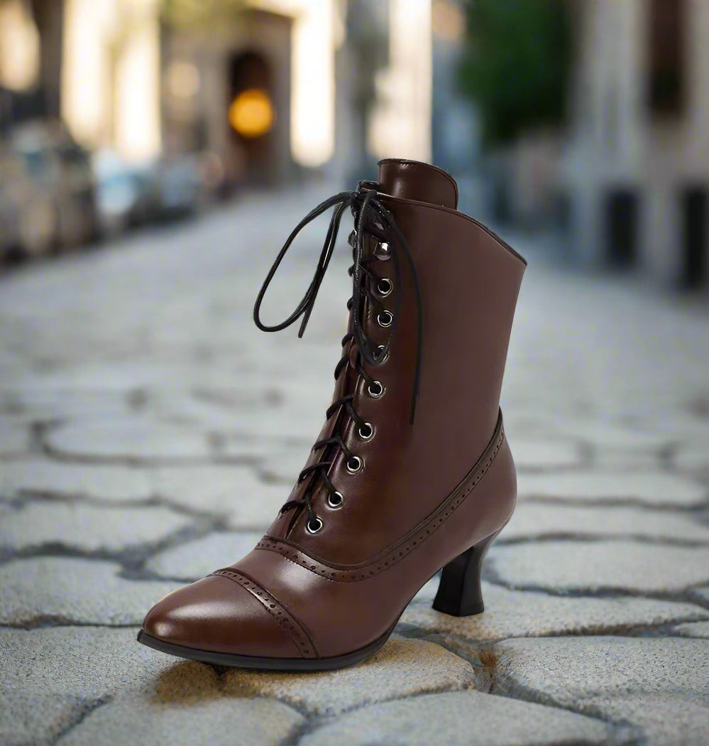 Women’s High Heel Wine Glass Martin Boots British Style Motorcycle Fashion