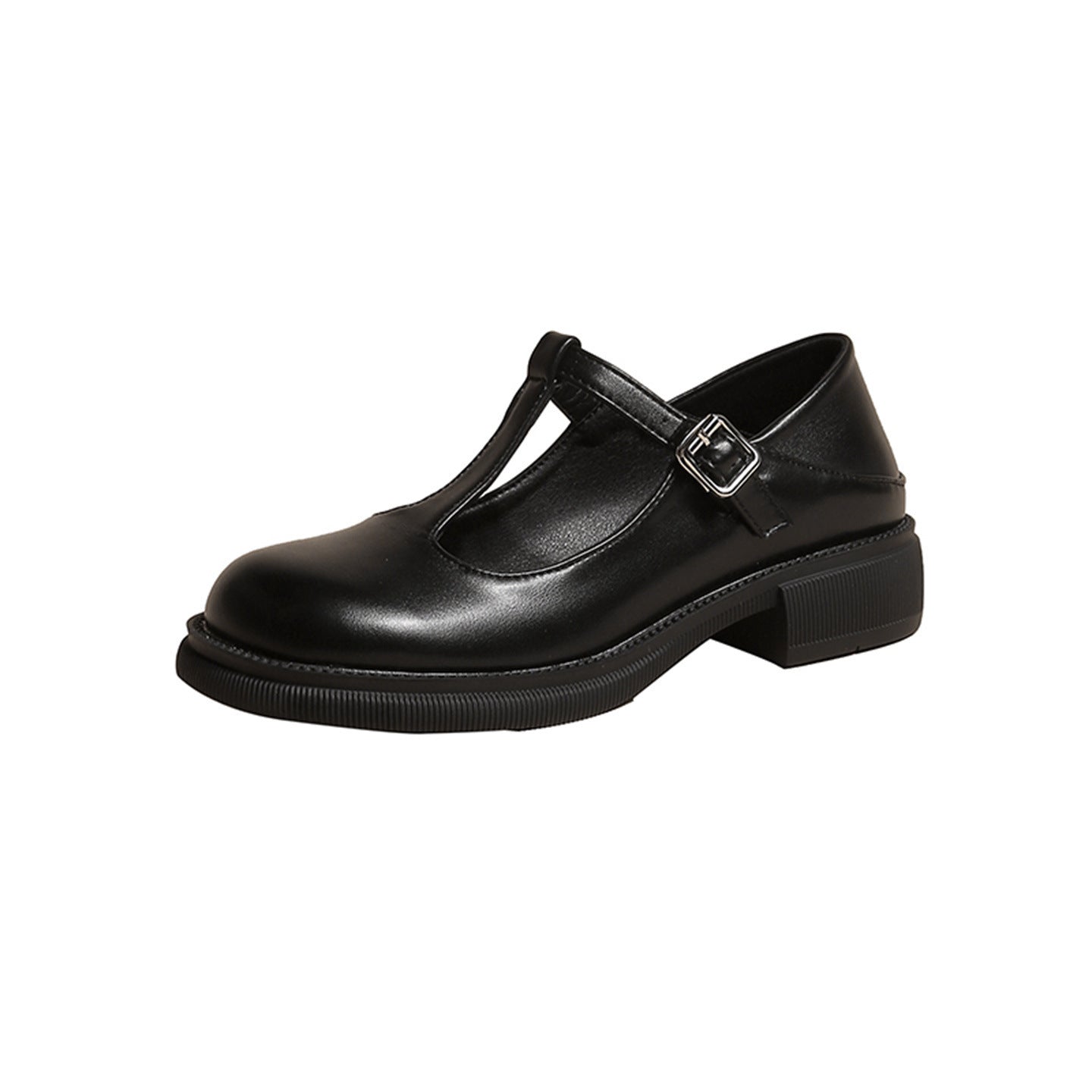 Women’s Shallow-Mouth Mary Jane Shoes Flat Heel PU Upper