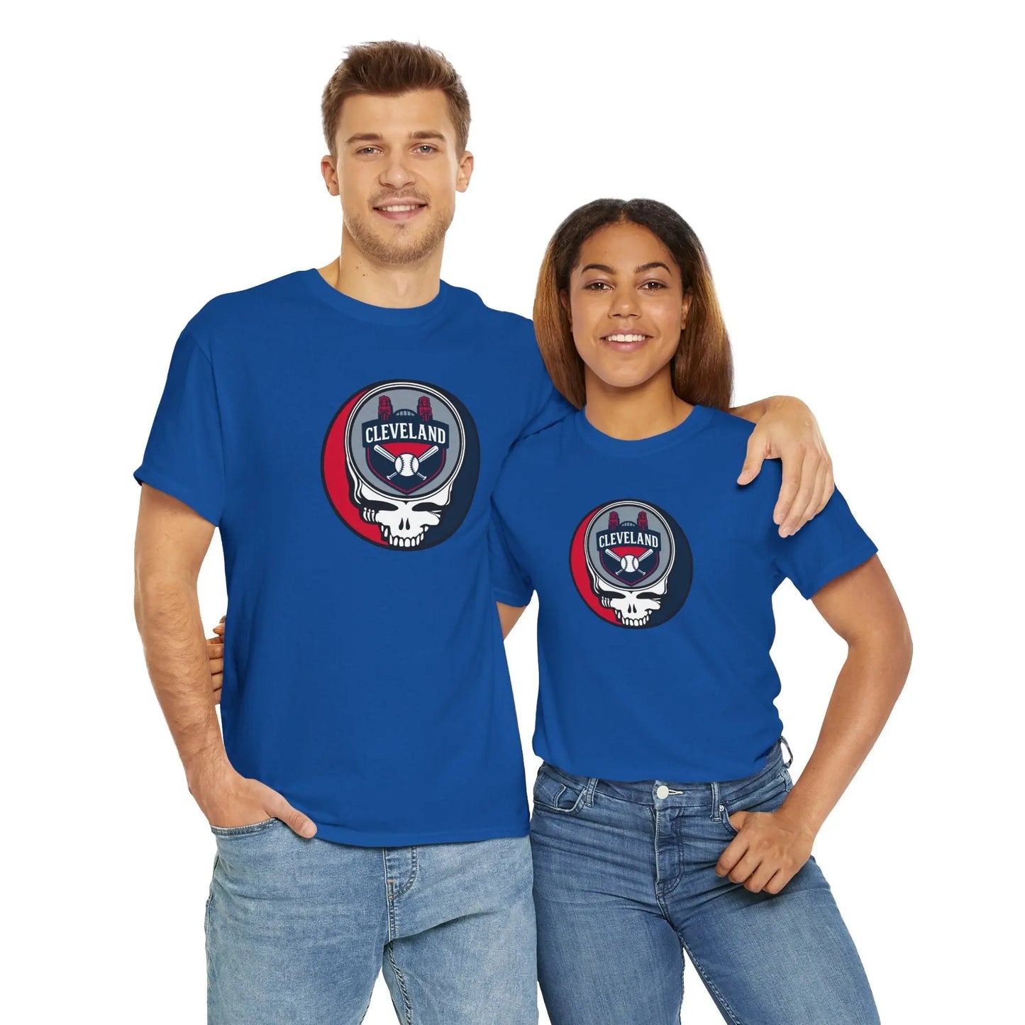 Grateful Dead Steal Your Face T-Shirt Cleveland Guardians Baseball Edition