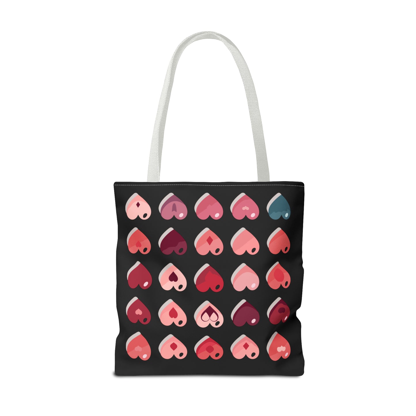 Valentine's black Tote Bag (AOP)